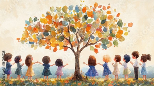 3.12 Arbor Day, people planting trees, planting saplings, big trees, trees of life, greening