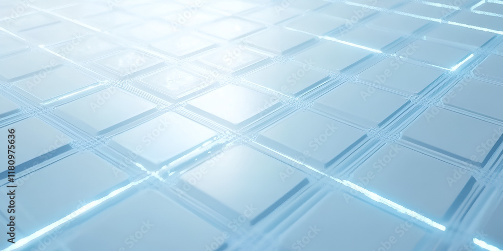 Abstract Grid: A captivating perspective of a sleek, futuristic grid composed of gleaming, translucent squares bathed in a soft, ethereal glow. This image evokes a sense of order, innovation. Abstract Grid: A captivating perspective of a sleek, futuristic grid composed of gleaming, translucent squares bathed in a soft, ethereal glow. This image evokes a sense of order, innovation.