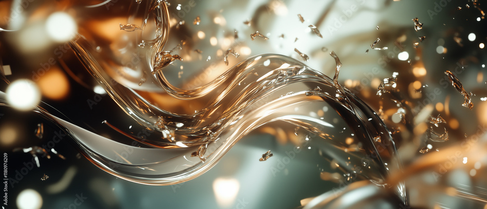 Contemporary New Year design with flowing elements and soft light flares-8 Contemporary New Year design with flowing elements and soft light flares-8