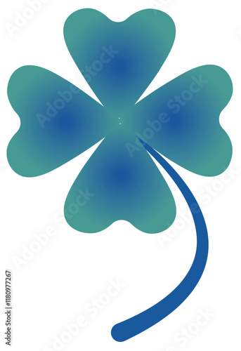 Four-Leaf Clover Illustration for Luck and Happiness