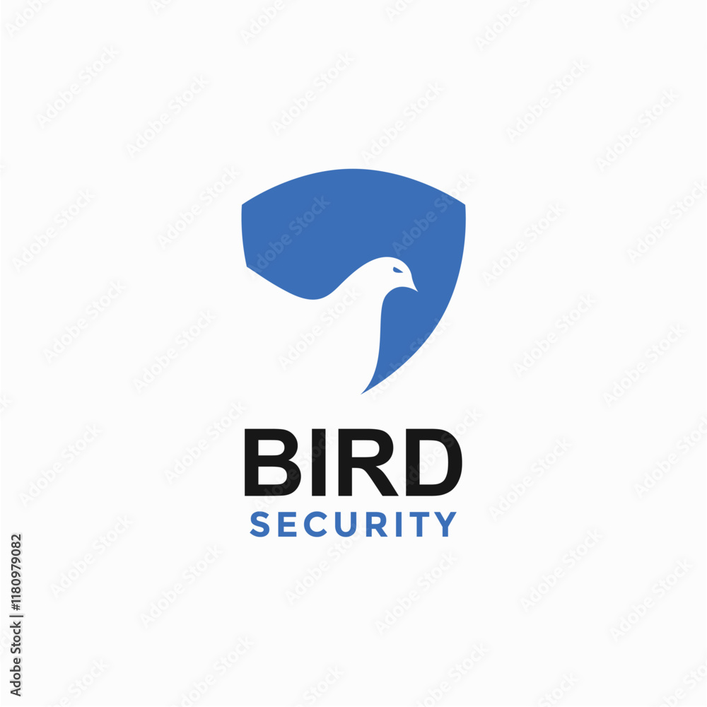 bird security simple logo in negative space bird security simple logo in negative space