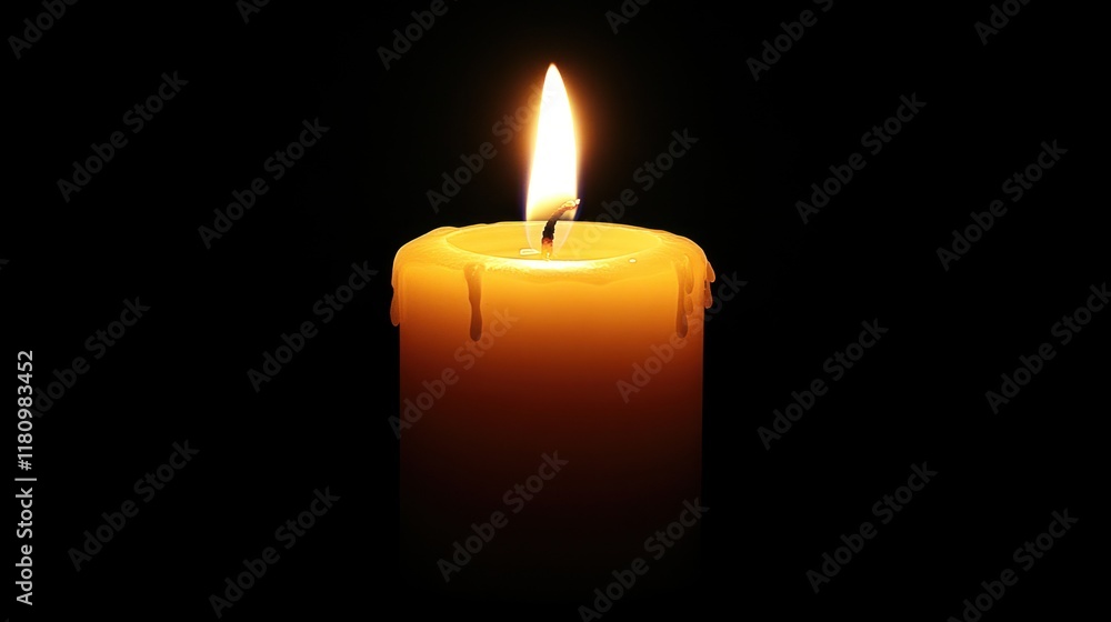 Lit candle, dark background, remembrance, sympathy Lit candle, dark background, remembrance, sympathy