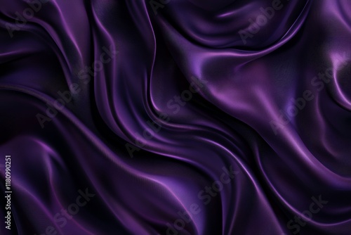 Wallpaper Mural Luxurious deep purple silk fabric with elegant waves and folds. Torontodigital.ca