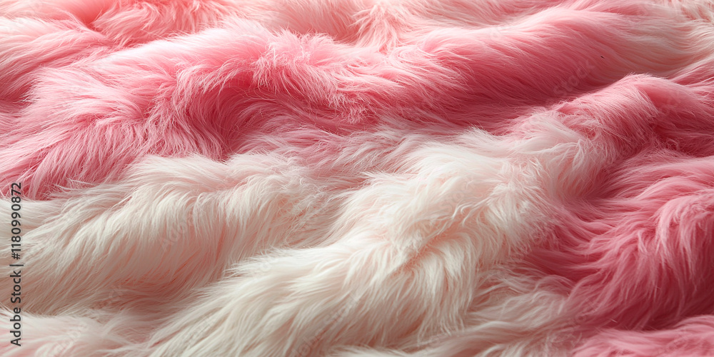 pink and white plush fur