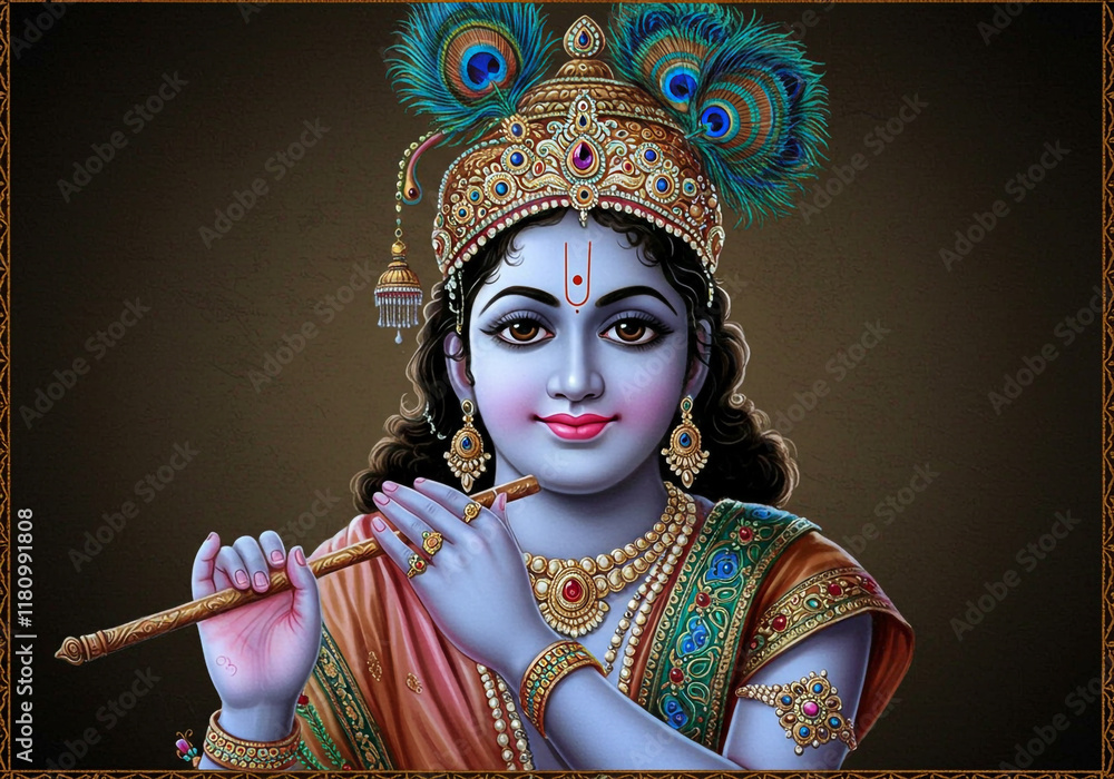 Obraz premium Sri Krishna: A Popular Hindu Deity