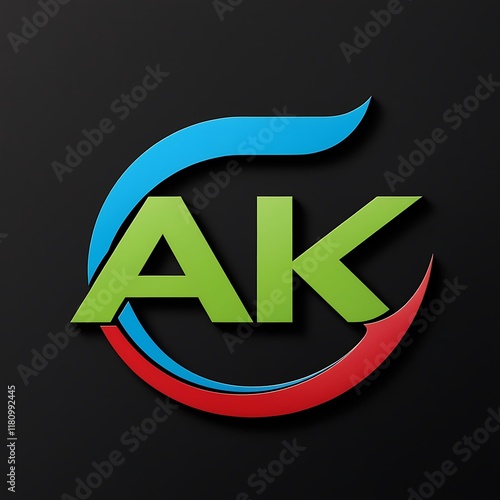 AK Logo for luxury branding. Elegant and stylish design for your company