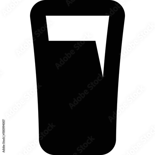simple vector icon glass of vodka
