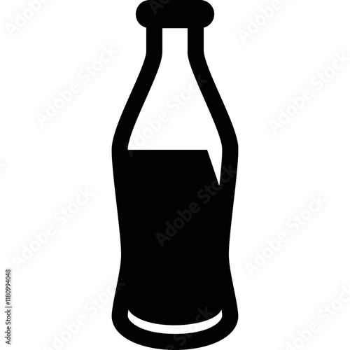Soda bottle simple vector icon
