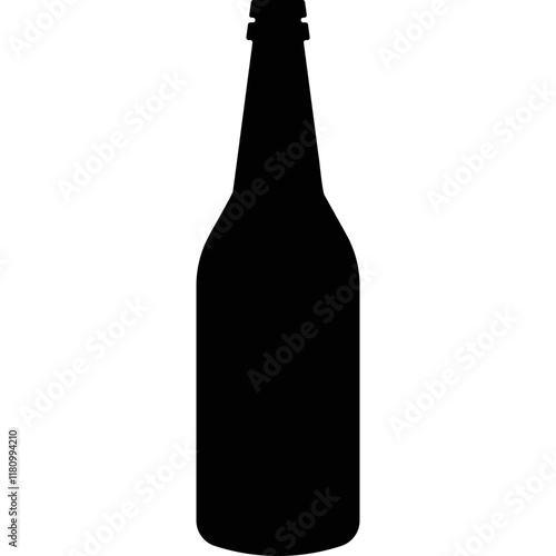 Simple vector icon bottle of beer