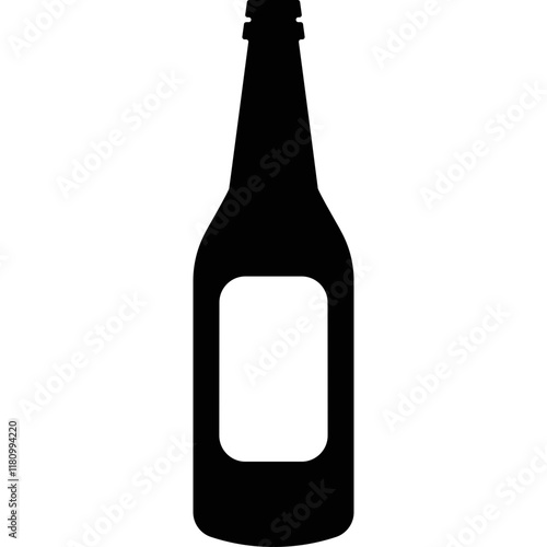 Simple vector icon bottle of beer