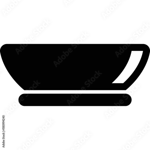 Simple vector icon soup plate