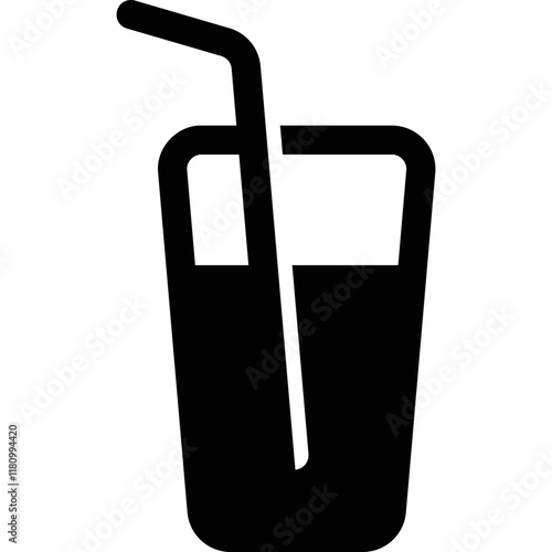 Simple vector icon glass of juice
