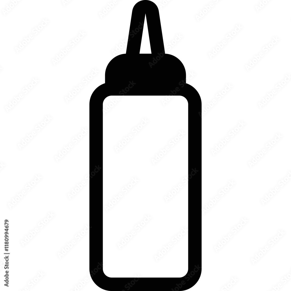 Sauce bottle simple vector icon Sauce bottle simple vector icon