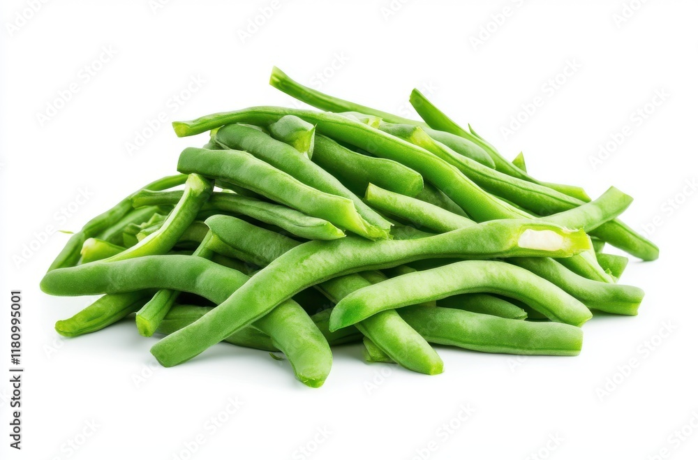 Fresh Green Beans Pile Organic Vegetable with Crisp Texture, Ideal for Healthy Cooking, Salads, and Gourmet Dishes, Isolated on White Background for Culinary Use Fresh Green Beans Pile Organic Vegetable with Crisp Texture, Ideal for Healthy Cooking, Salads, and Gourmet Dishes, Isolated on White Background for Culinary Use