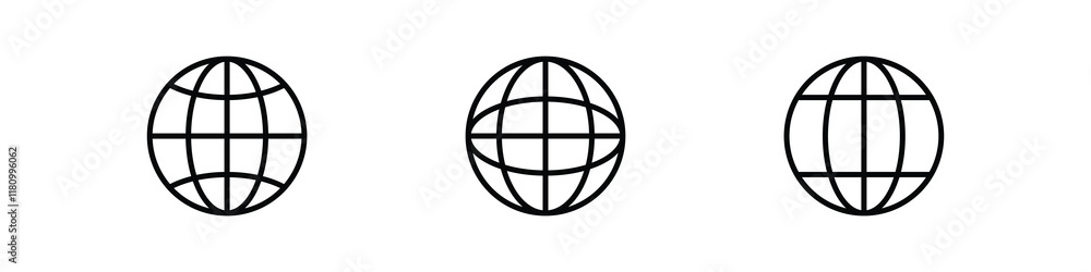 web globe icon set. world icon vector global www internet sign , website icon for contact us icons web globe icon set. world icon vector global www internet sign , website icon for contact us icons