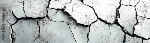 Large cracks on transparent background.