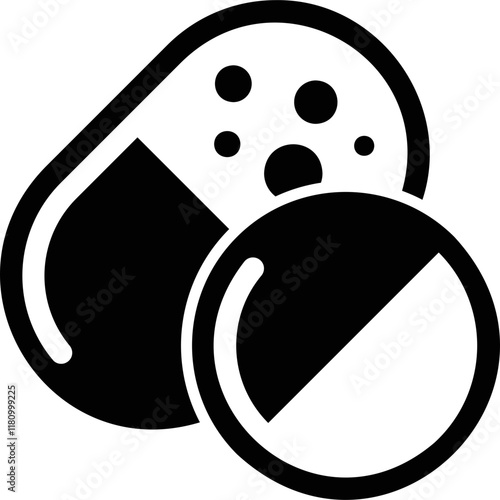 Pills simple vector icon