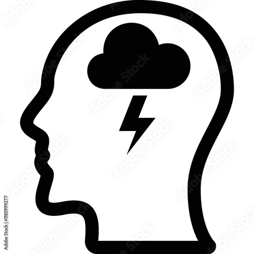 Simple vector icon headache