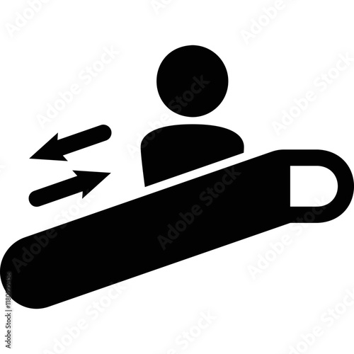 Simple vector icon escalator