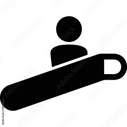 Simple vector icon escalator
