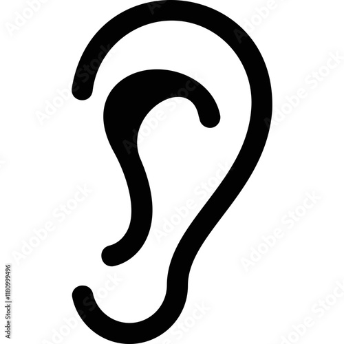Simple vector icon ear