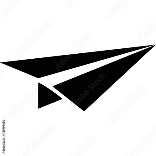 Simple vector icon paper airplane