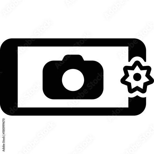 Simple vector icon selfie camera