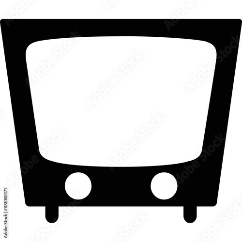 Simple vector icon old tv