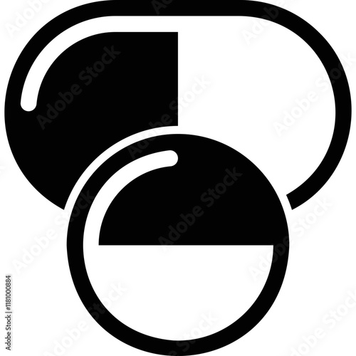 Simple vector icon pills
