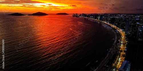 Tableau sur toile Sunset in Mazatlan, Mexico