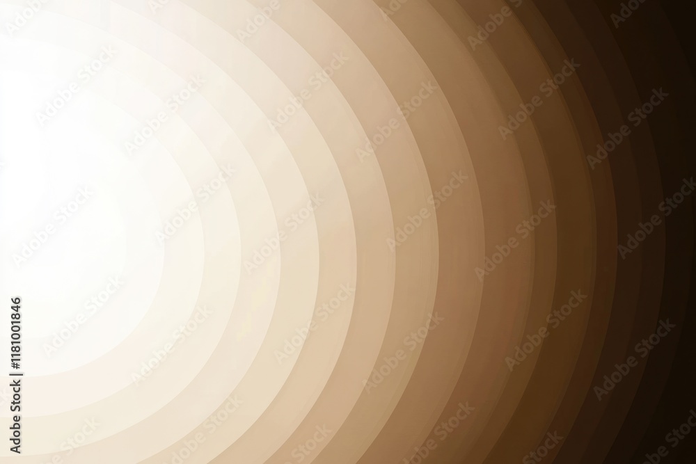 Obraz premium Soft Brown Gradient: Elegant Abstract Background with Radial Blend of Beige and White