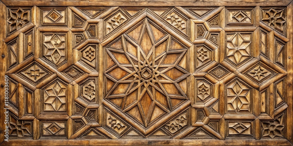 Distressed wood panel background with intricate geometric patterns, reminiscent of ancient architecture , wall decor, traditional style Distressed wood panel background with intricate geometric patterns, reminiscent of ancient architecture , wall decor, traditional style