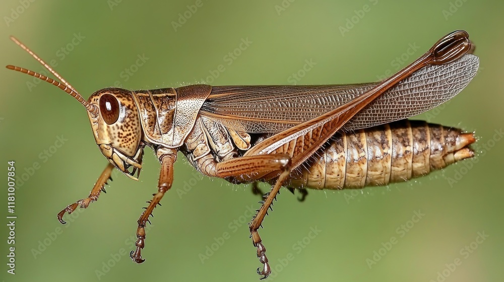 A close-up image of a grasshopper showcasing its detailed features and textures. A close-up image of a grasshopper showcasing its detailed features and textures.