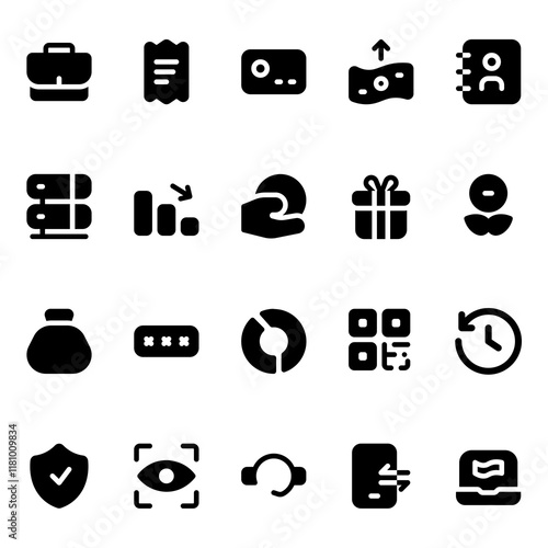 Fintech solid style, perfect for user interface projects