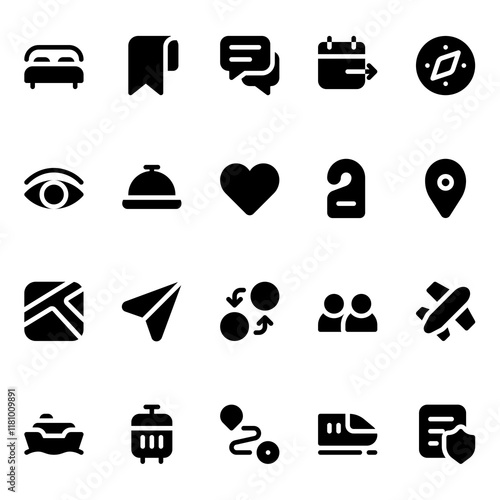 Traveling solid style, perfect for user interface projects 
