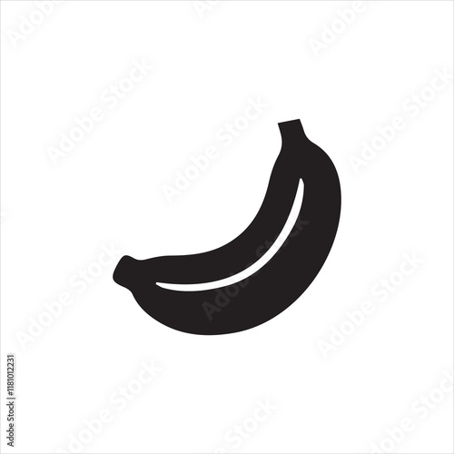 banana isolated on black