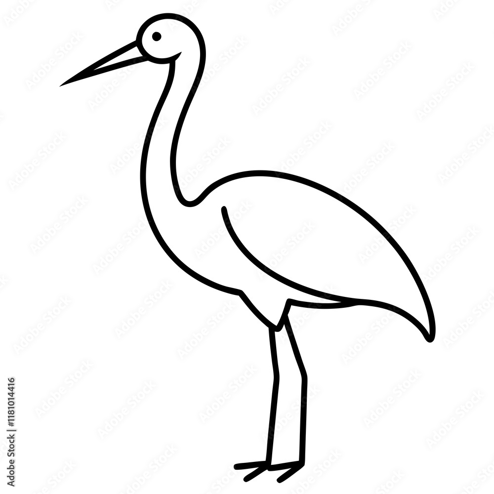 Obraz premium black crowned crane