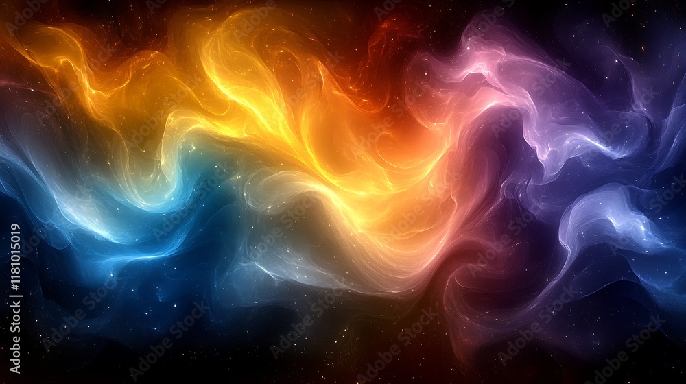 Abstract Nebula of Colors in Space Abstract Nebula of Colors in Space