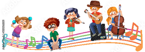 Children's Musical Band with Instruments