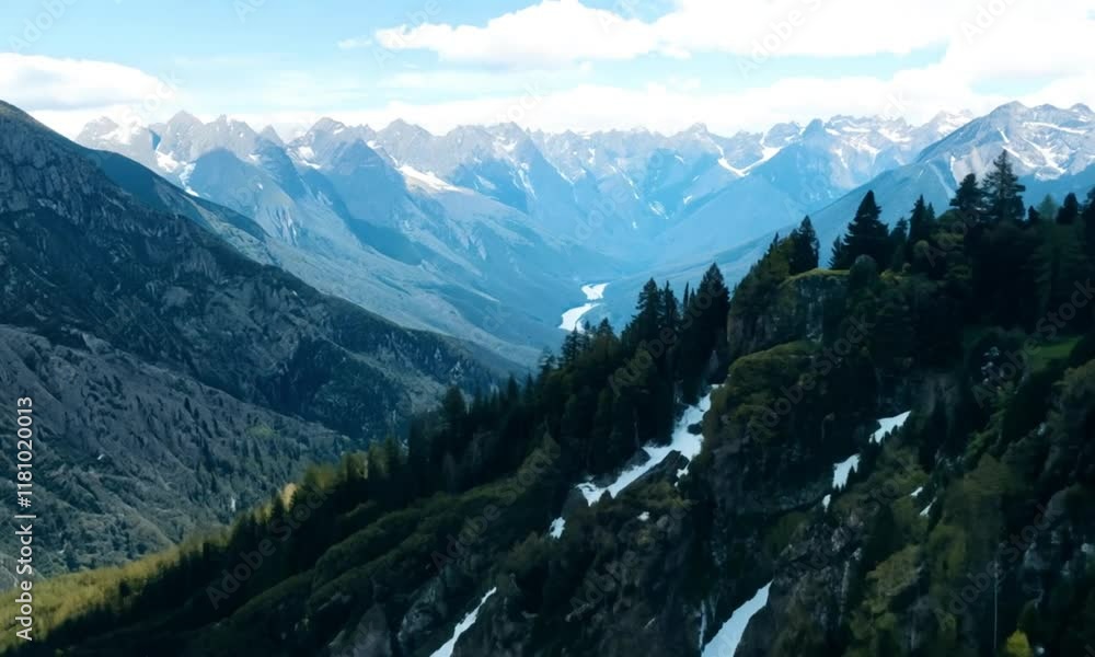 mountain landscape background with flying drone view mountain landscape background with flying drone view