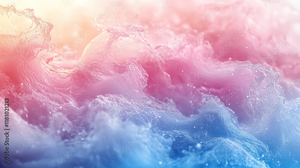 Fototapeta premium Dreamy Pastel Waves: An Abstract Water Art Photography