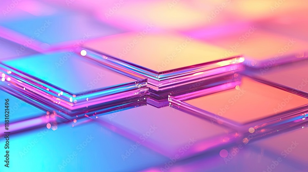 Layer abstract background idea. Vibrant abstract background with colorful glass tiles reflecting light creatively. Layer abstract background idea. Vibrant abstract background with colorful glass tiles reflecting light creatively.