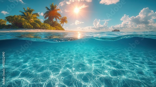 Tropical Island Paradise: Underwater and Above