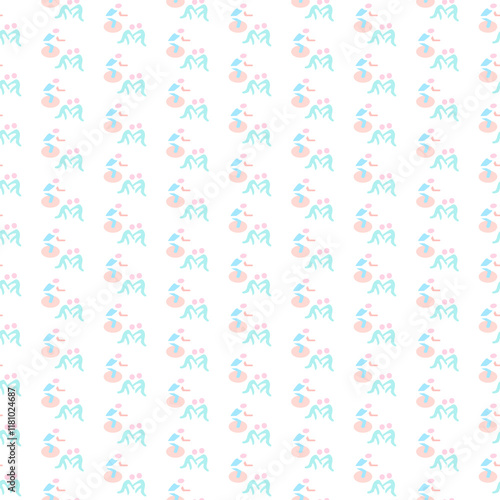Marathon icon pattern design for social media template banner background.