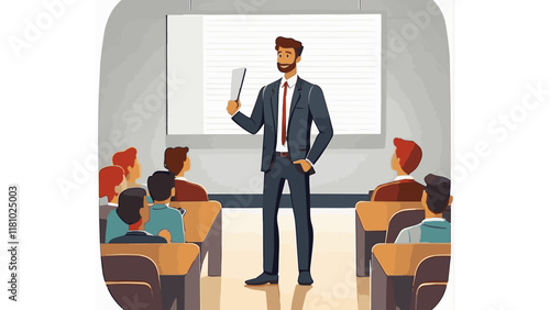 A manager is giving a briefing