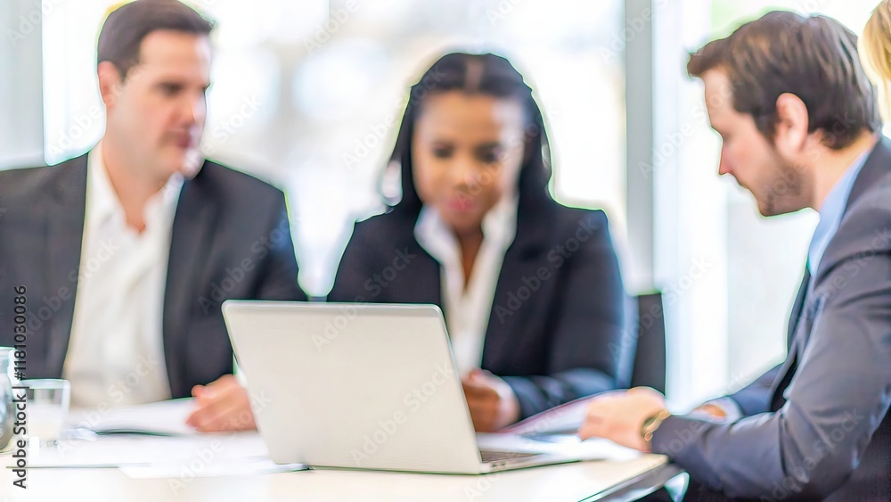 A team of professionals reviewing business strategies, with the office environment softly blurred.
A team of professionals reviewing business strategies, with the office environment softly blurred.