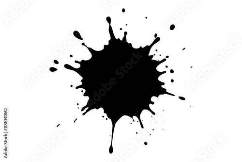 paint splash silhouette vector 