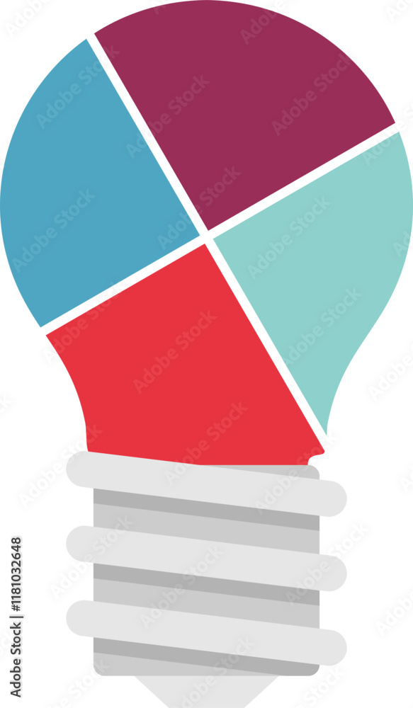 Naklejka premium Infographic Light Bulb