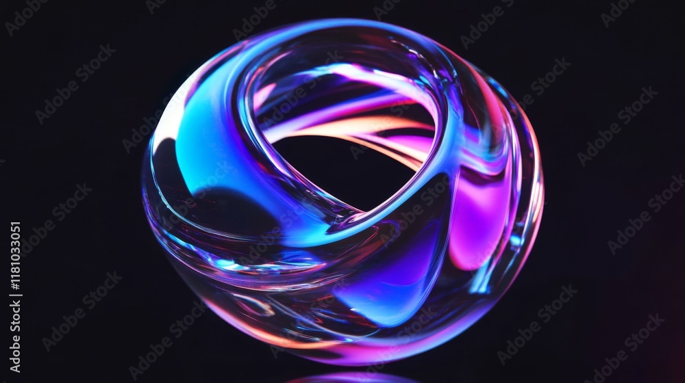 Captivating 3D illustration highlighting transparency and abstraction.