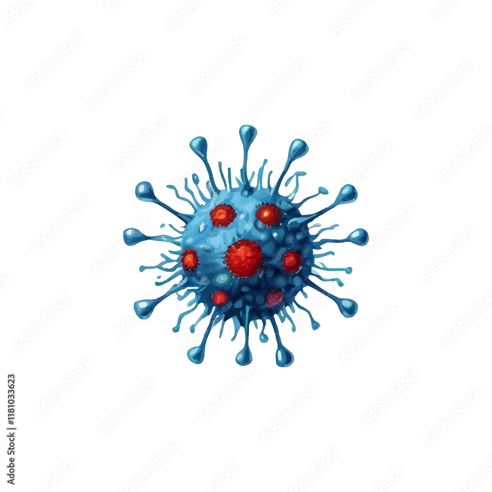 3D Rendering Virus Bacteria. Generative AI 3D Rendering Virus Bacteria. Generative AI